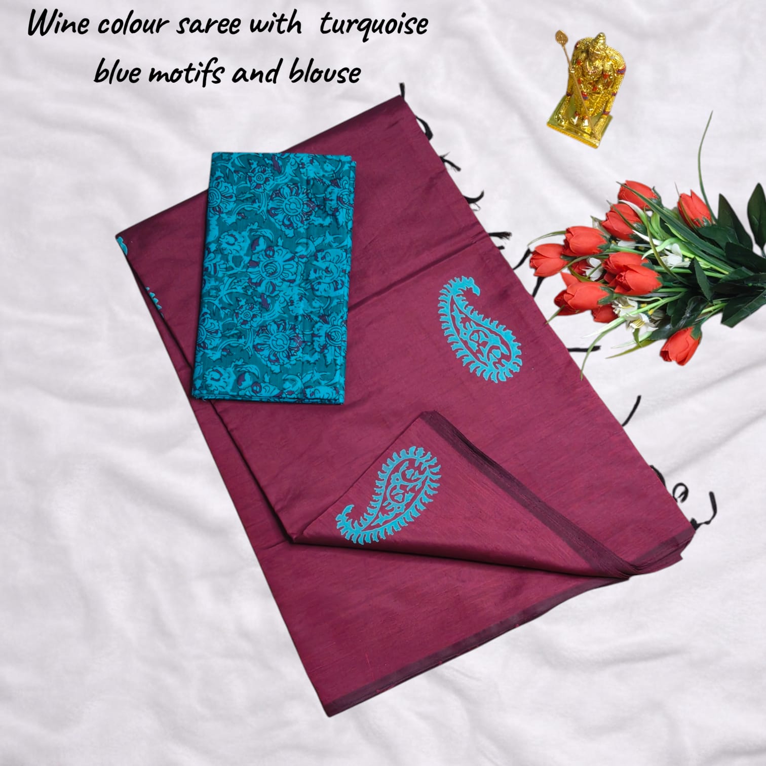 premium designer silky south cotton sarees* curated with unique designs. - Image 10