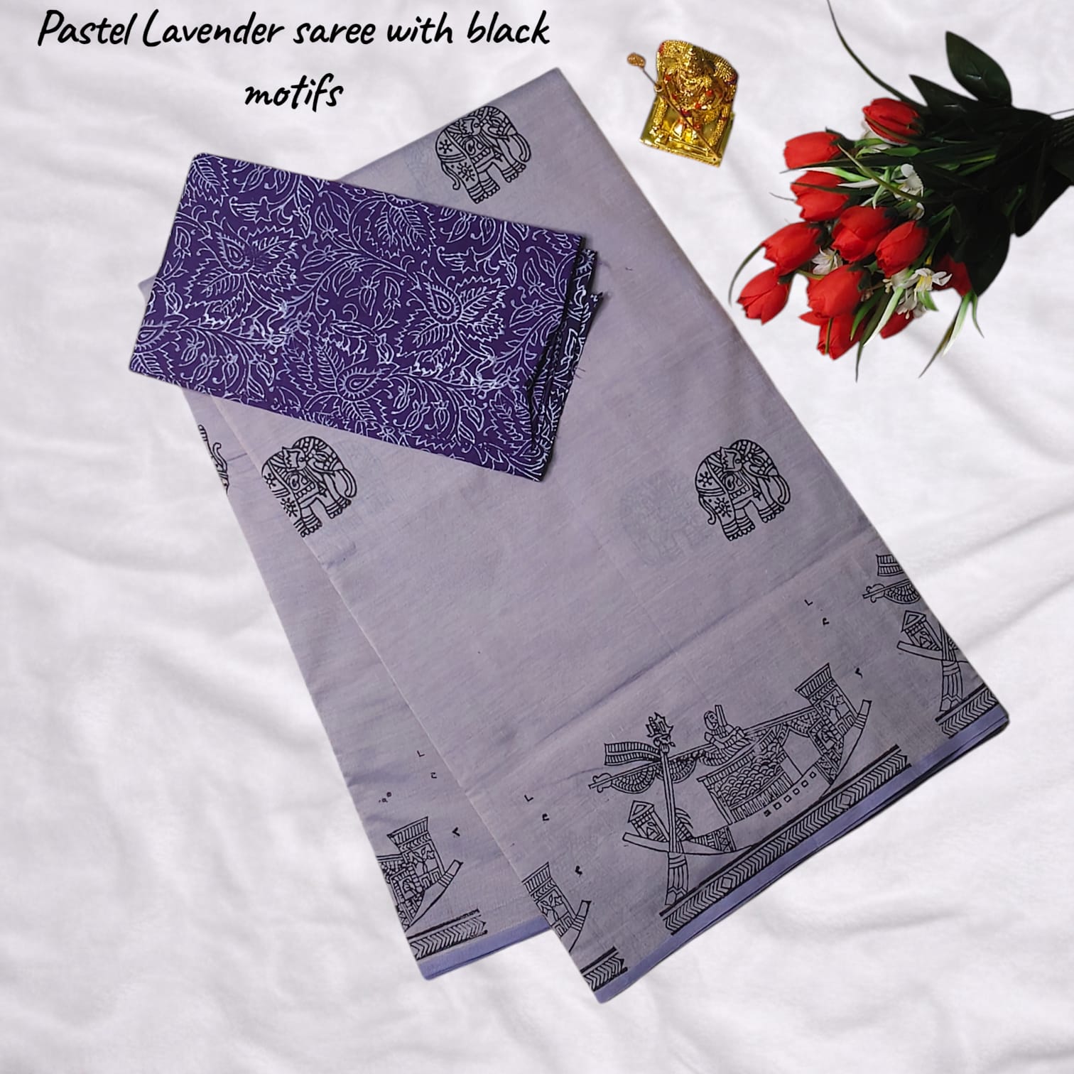 premium designer silky south cotton sarees* curated with unique designs. - Image 9