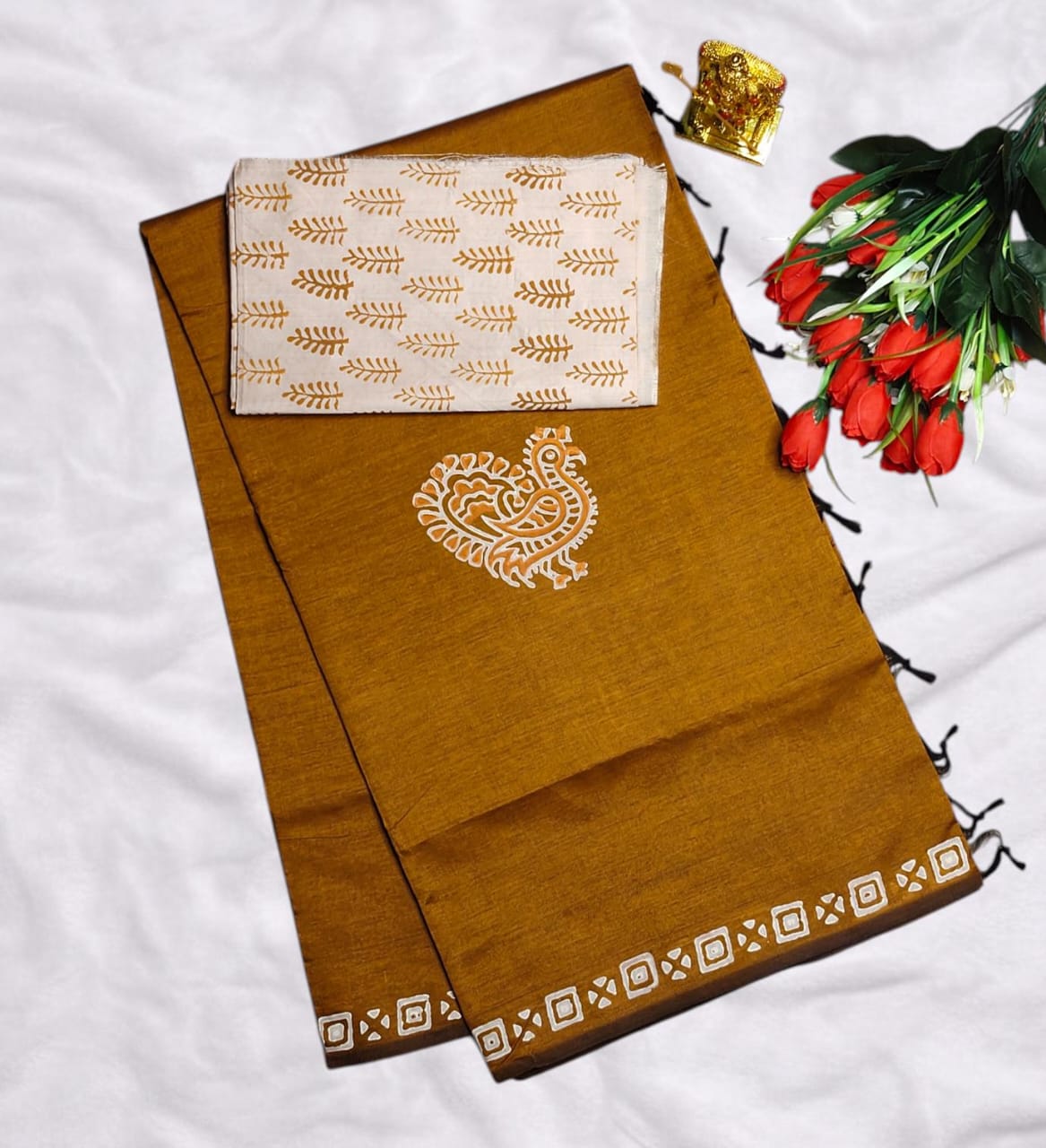 premium designer silky south cotton sarees* curated with unique designs. - Image 5