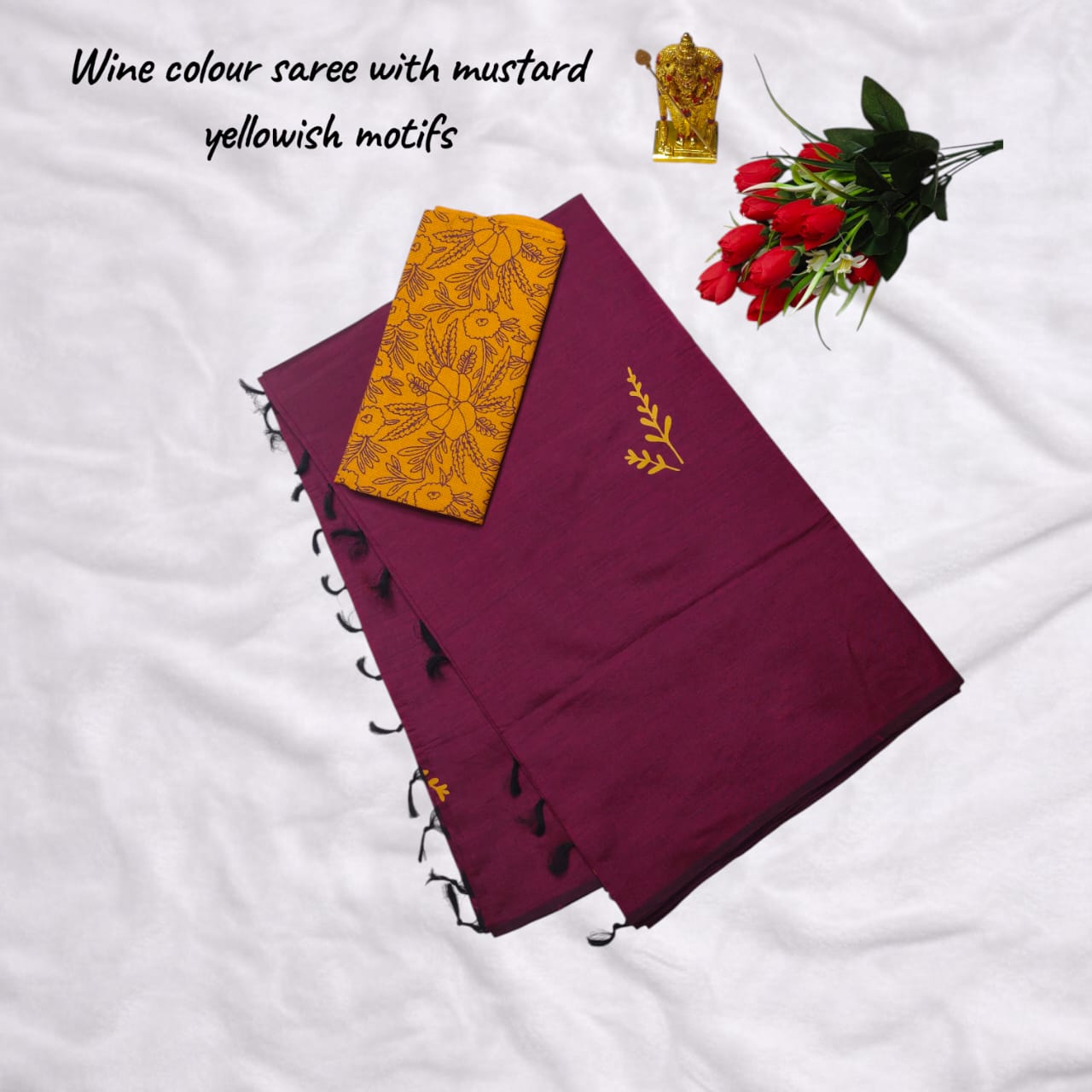 premium designer silky south cotton sarees* curated with unique designs. - Image 4
