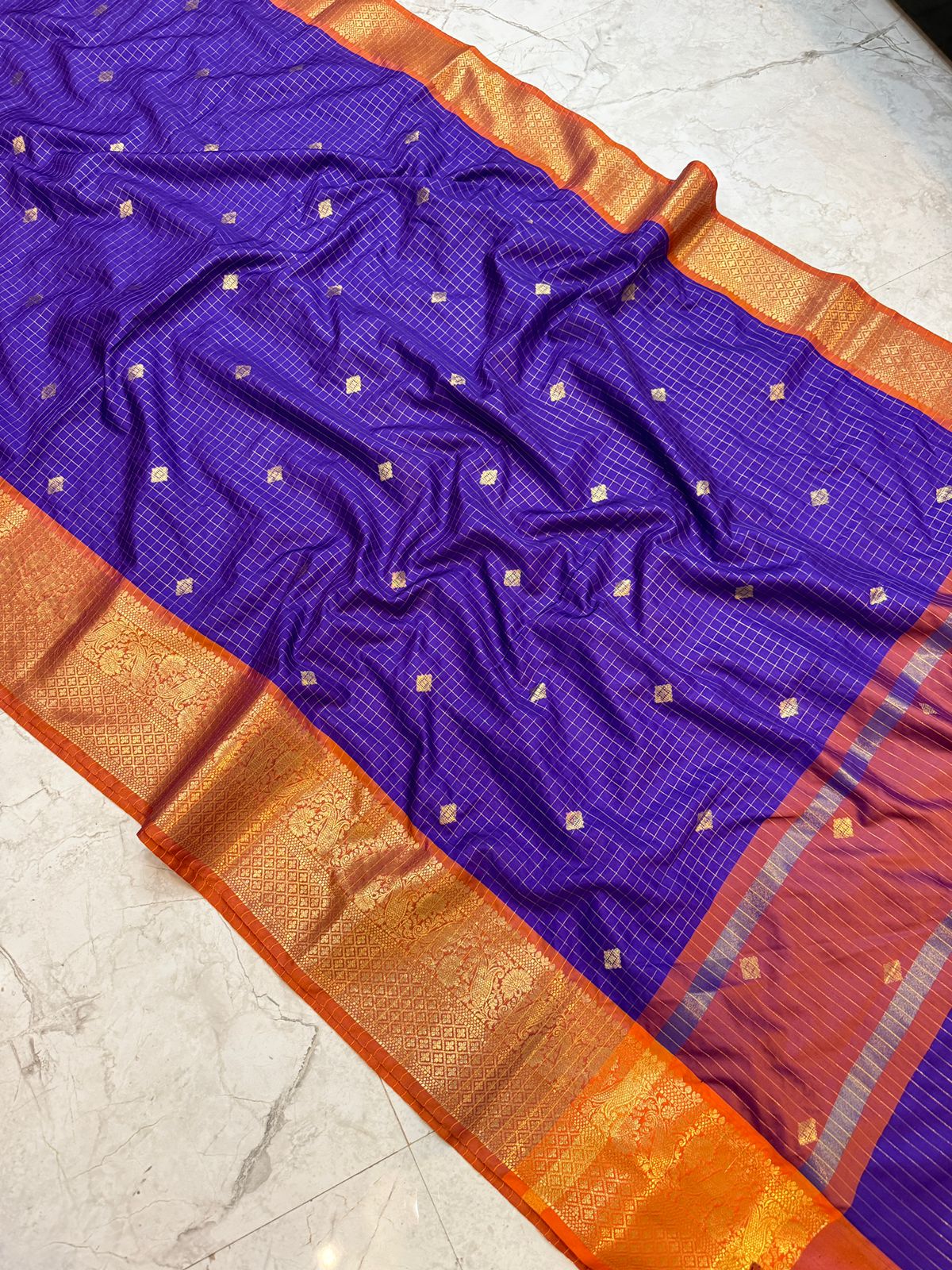 soft semi-silk Kanchi sarees - Image 2