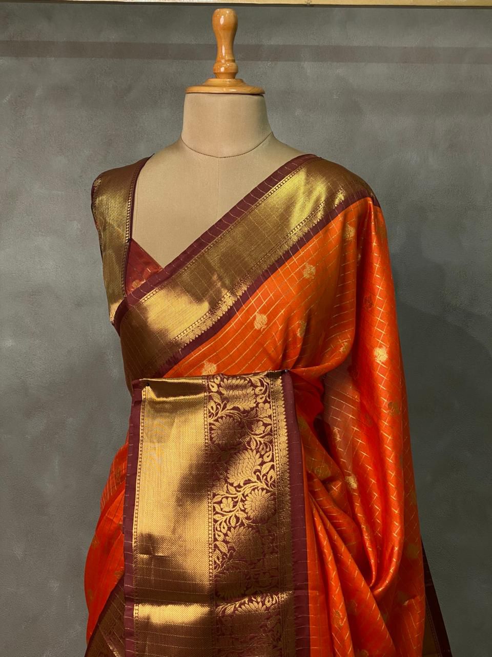 soft semi-silk Kanchi sarees - Image 4
