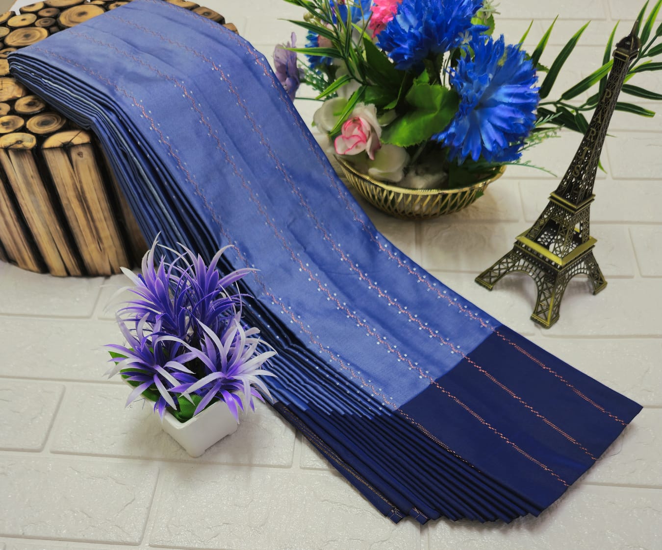 Grand soft silks wedding and party wear Silk sarees - Image 6