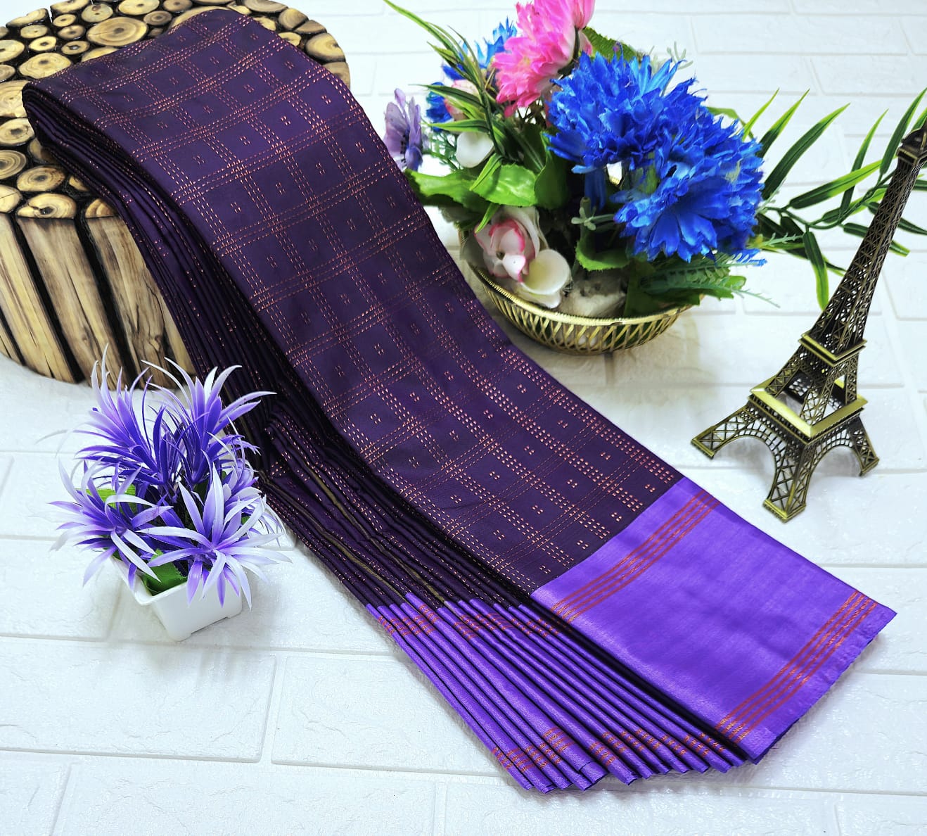 Grand soft silks wedding and party wear Silk sarees - Image 4