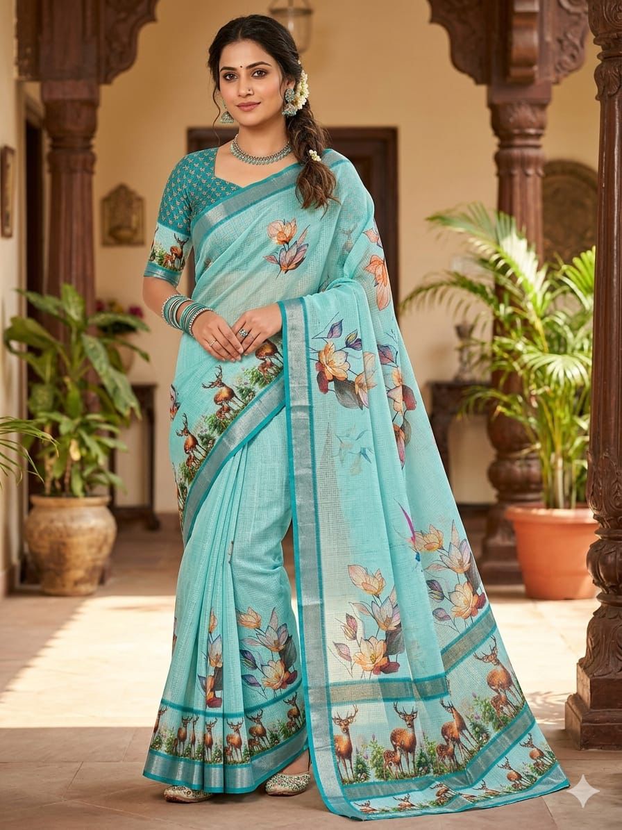 FANCY KOTA COTTON SAREES - Image 5