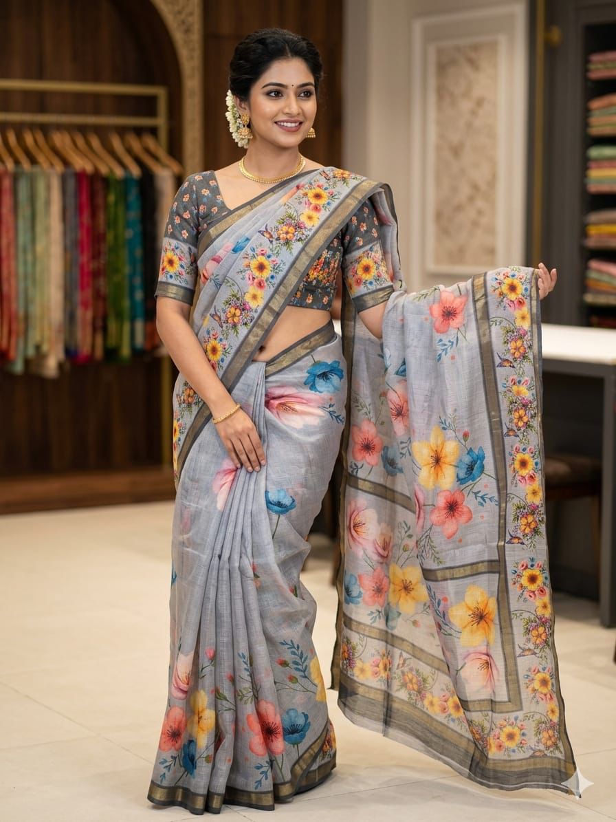 FANCY KOTA COTTON SAREES-2 - Image 6