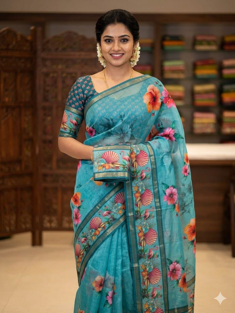 FANCY KOTA COTTON SAREES-2 - Image 4