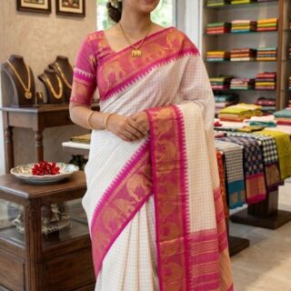 CHECKED SILK SAREES-2