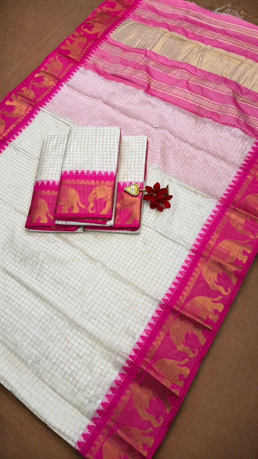 CHECKED SILK SAREES-2 - Image 3
