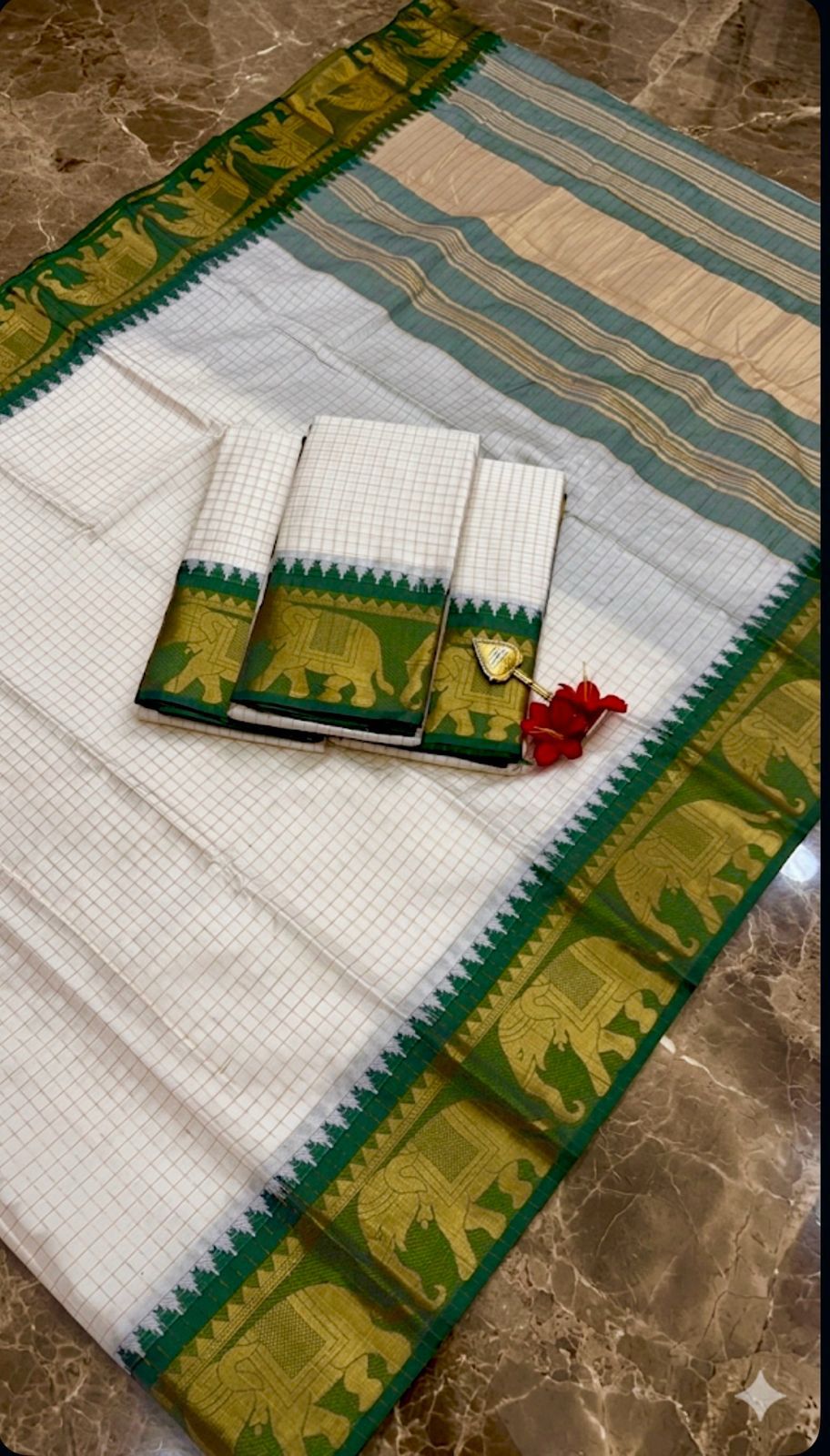CHECKED SILK SAREES-2 - Image 7