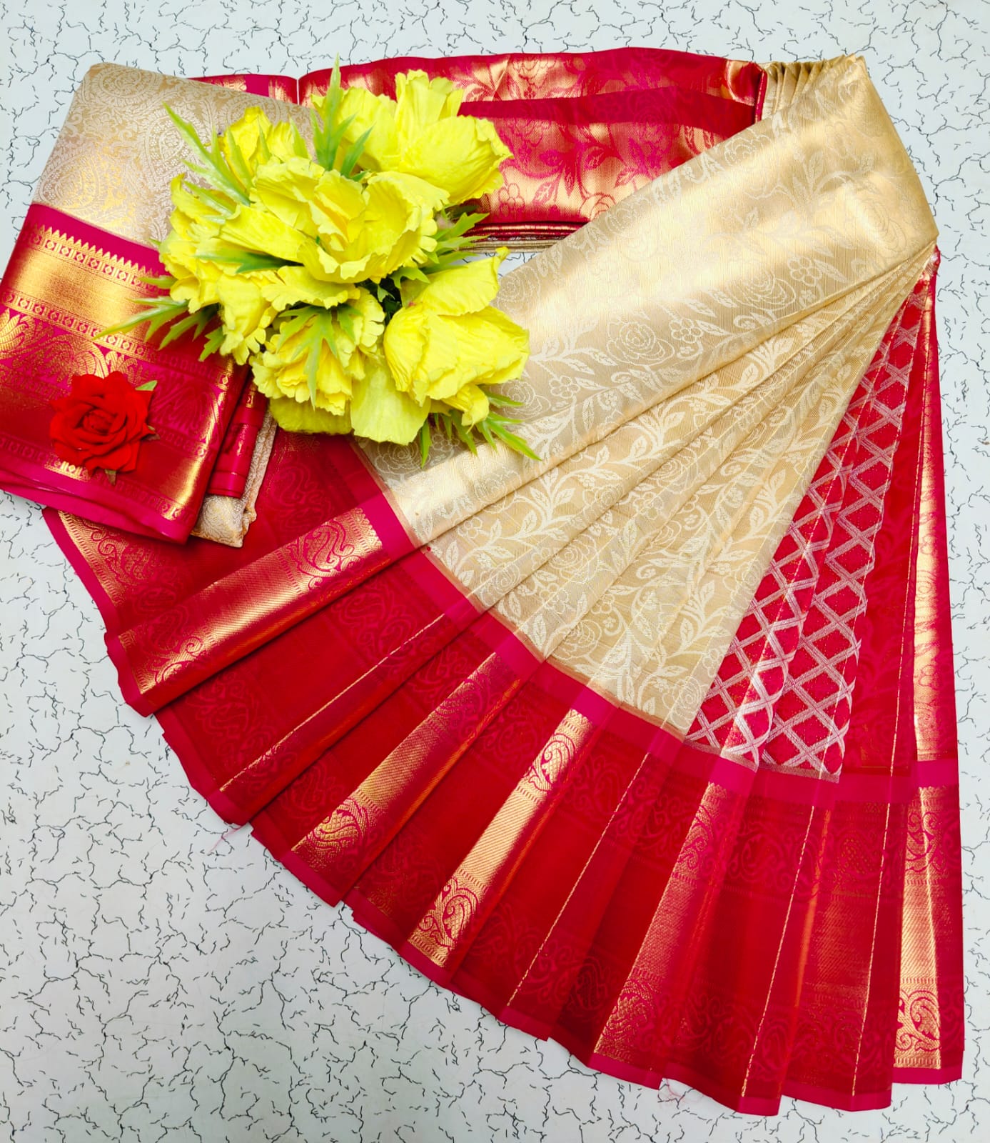 SPECIAL TISSUE WEDDING SILK SAREES - Image 10
