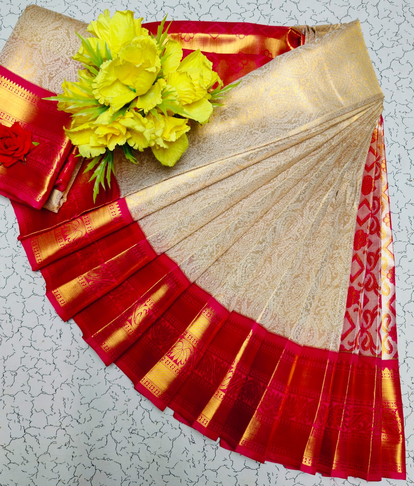SPECIAL TISSUE WEDDING SILK SAREES - Image 9