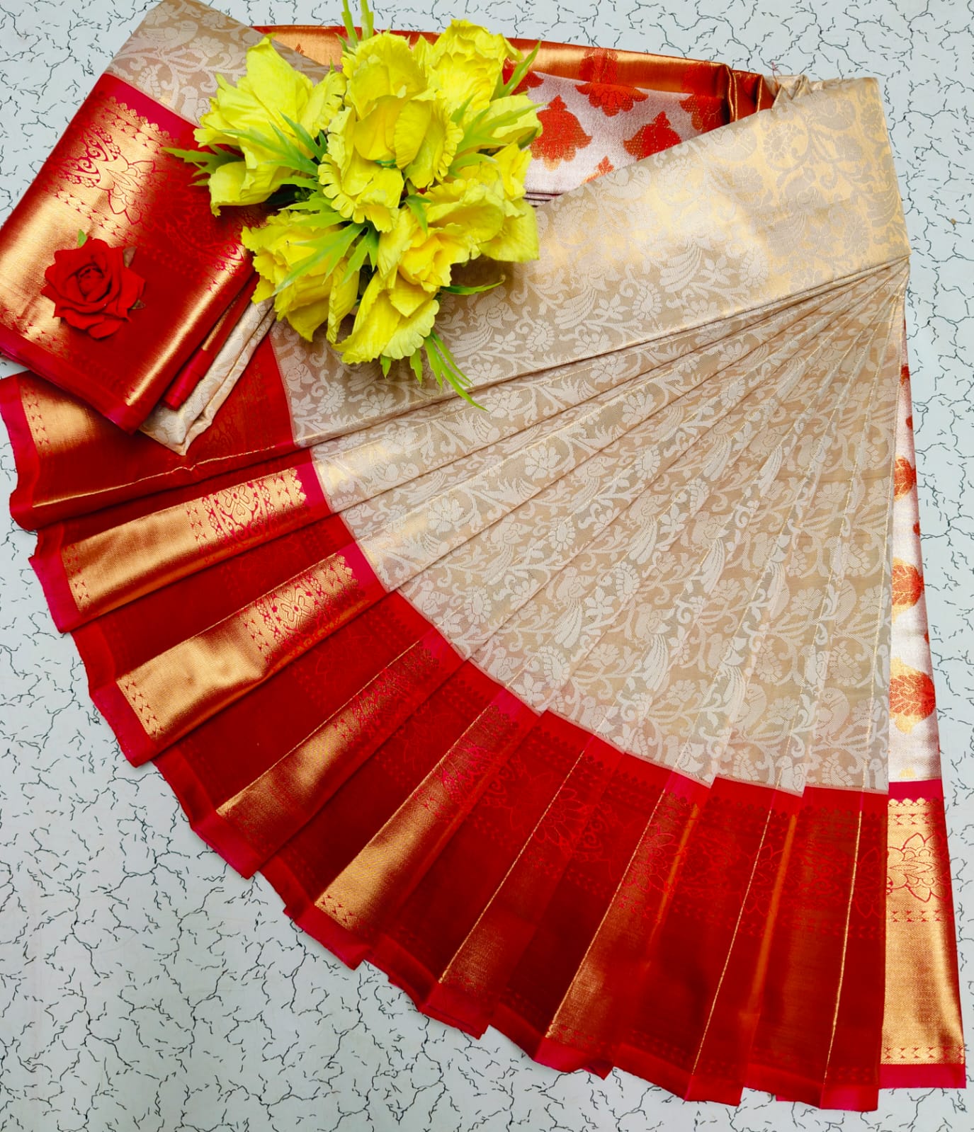 SPECIAL TISSUE WEDDING SILK SAREES - Image 6