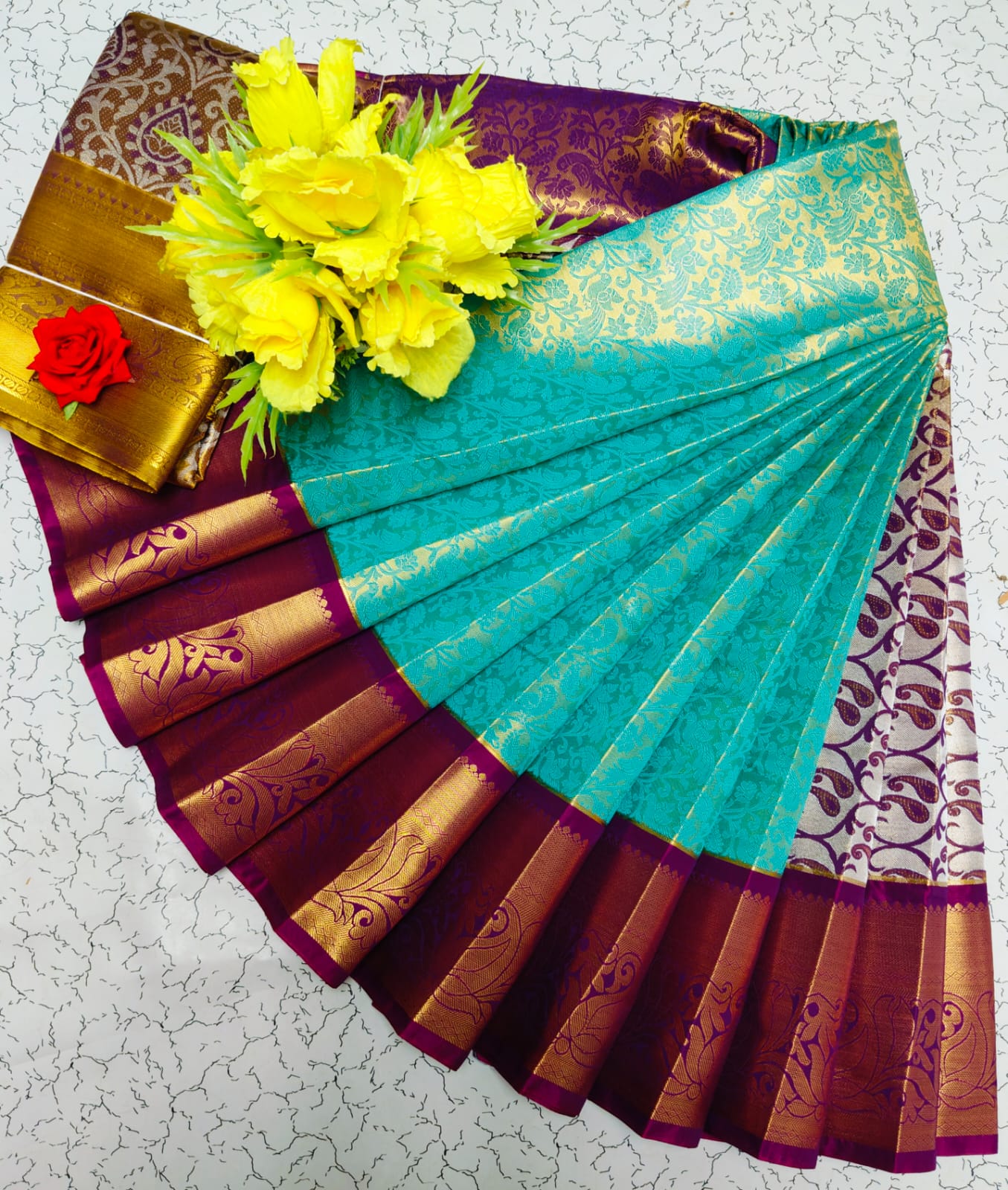 SPECIAL TISSUE WEDDING SILK SAREES - Image 3