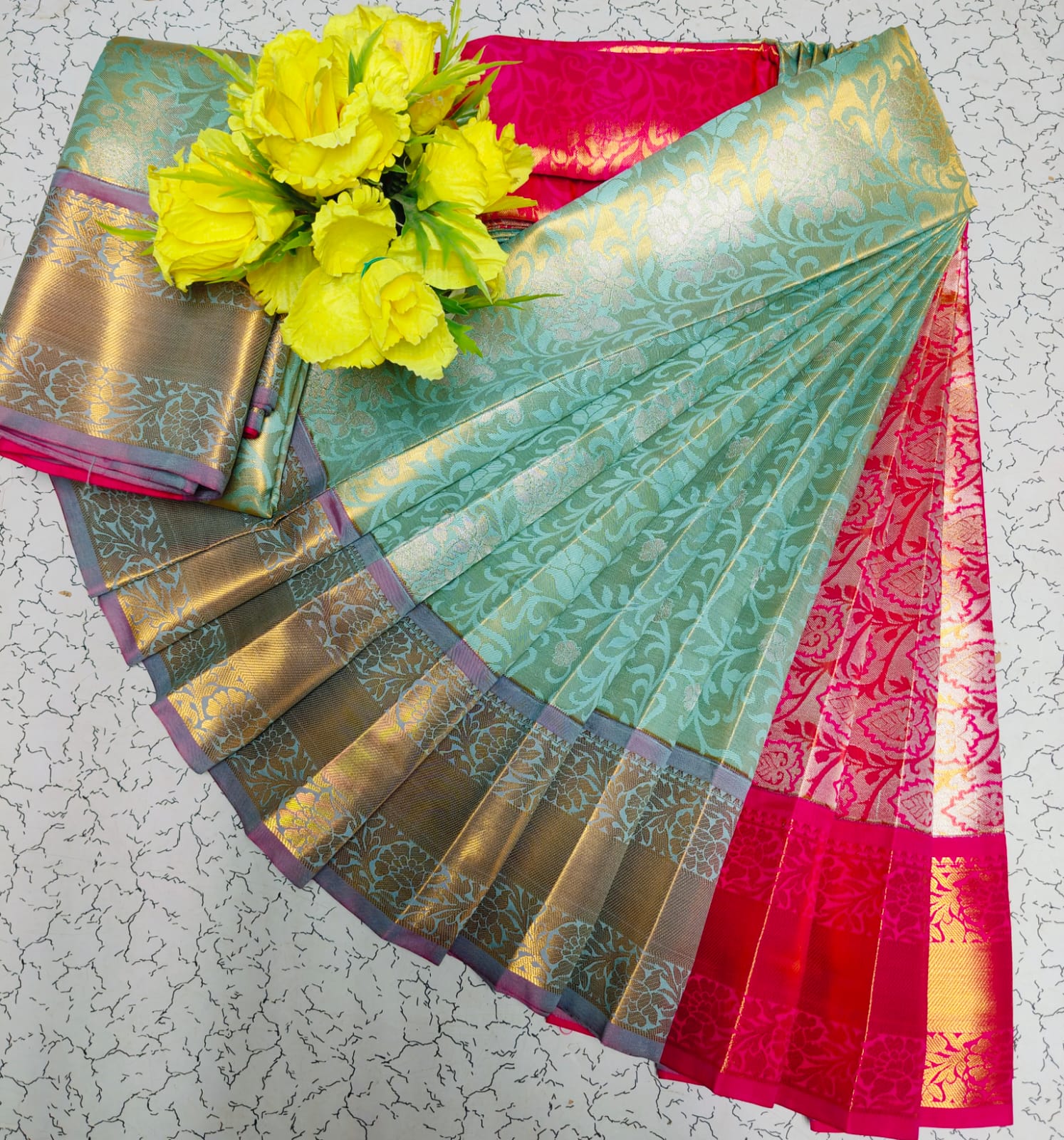 SPECIAL TISSUE WEDDING SILK SAREES-3 - Image 8
