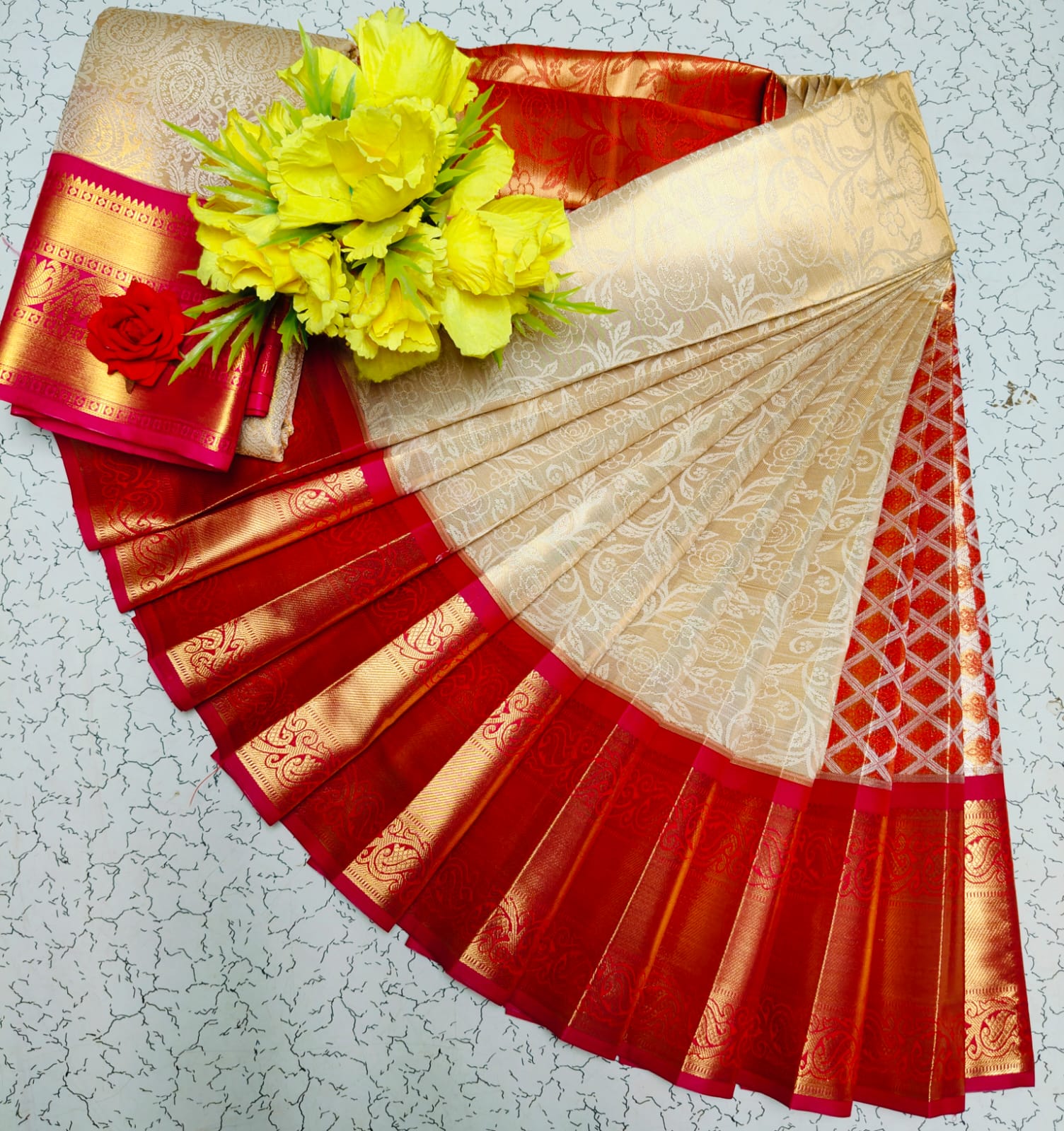 SPECIAL TISSUE WEDDING SILK SAREES-3 - Image 7