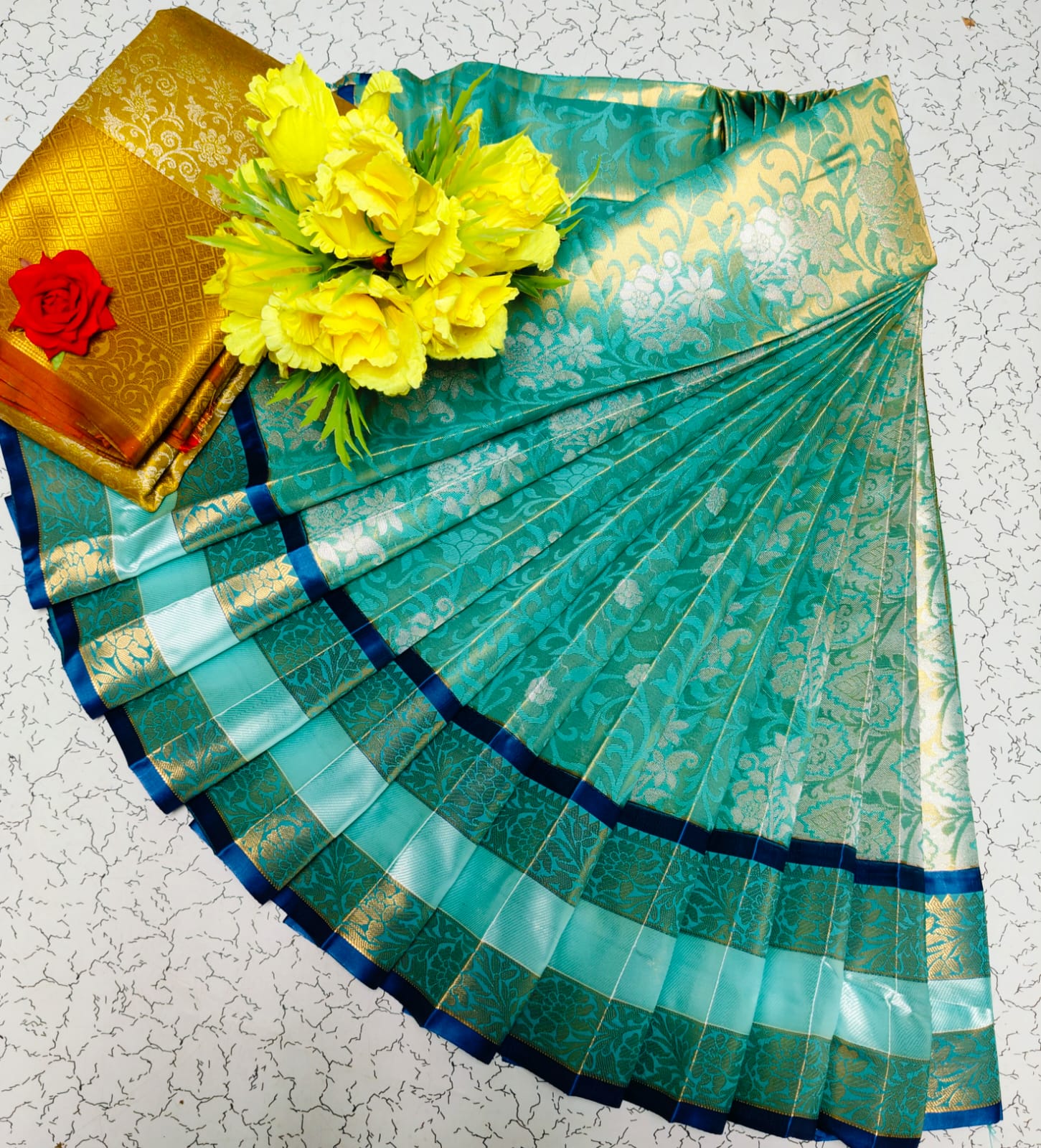 SPECIAL TISSUE WEDDING SILK SAREES-3 - Image 5