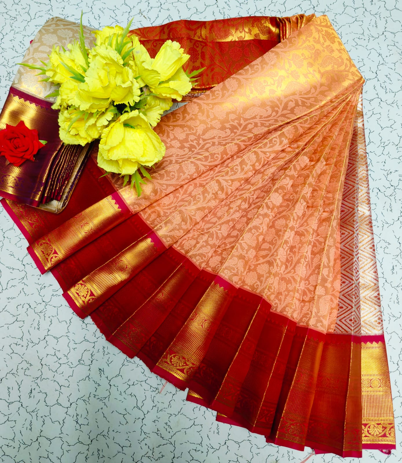 SPECIAL TISSUE WEDDING SILK SAREES-3 - Image 3