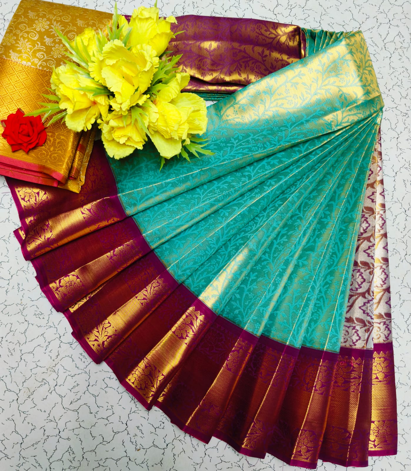SPECIAL TISSUE WEDDING SILK SAREES-3 - Image 2