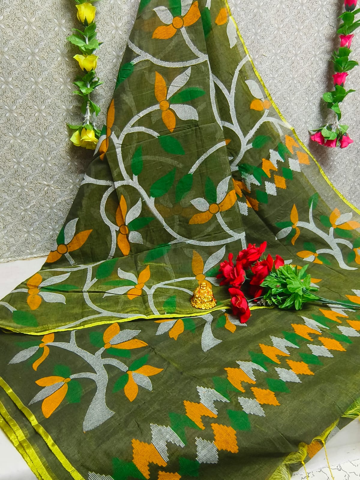 SILK COTTON DIGITAL PRINTING SAREES - Image 7