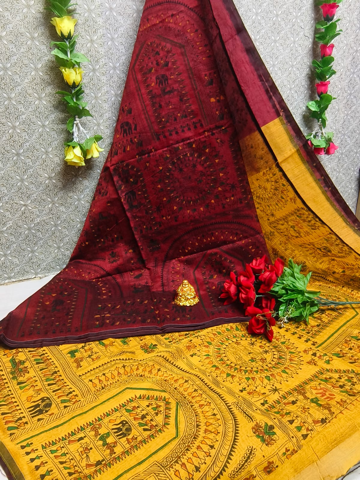 SILK COTTON DIGITAL PRINTING SAREES - Image 4