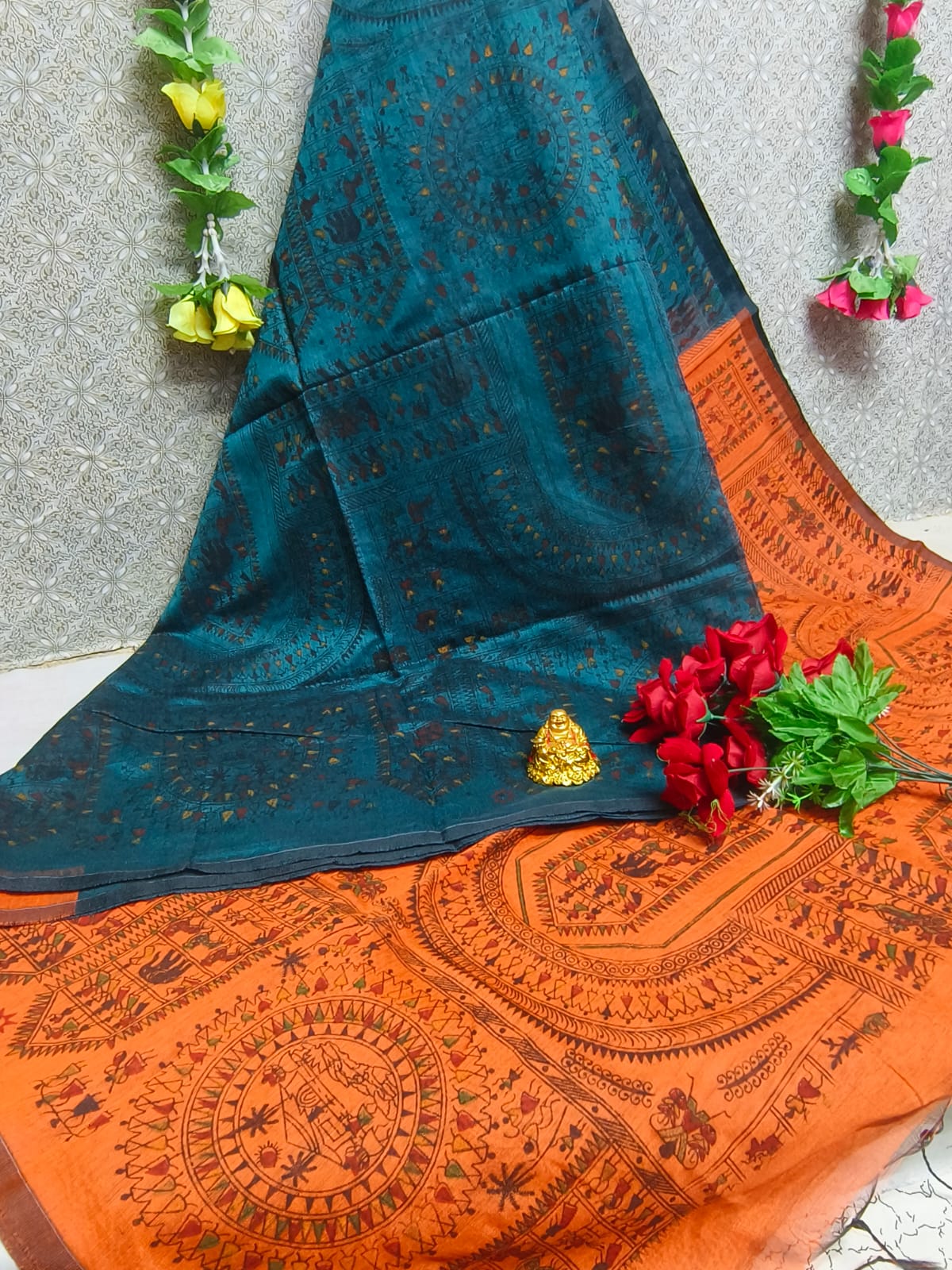 SILK COTTON DIGITAL PRINTING SAREES - Image 3
