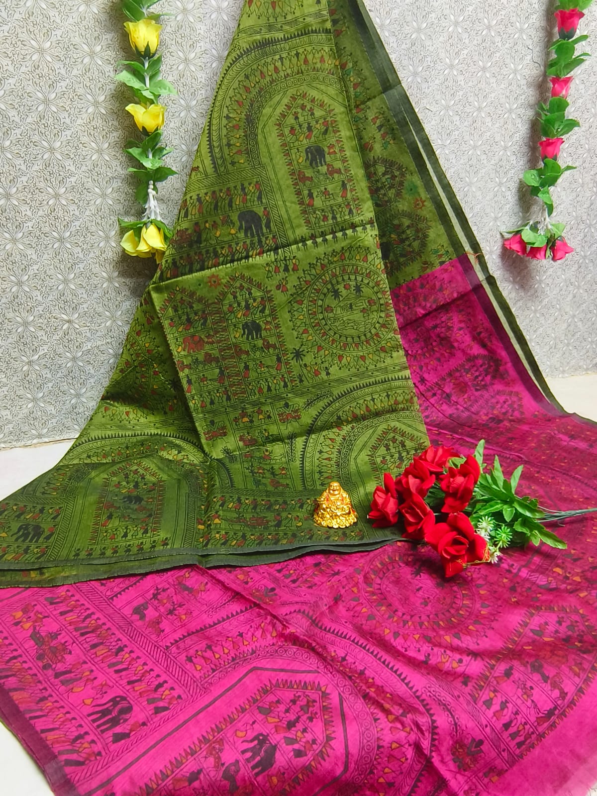 SILK COTTON DIGITAL PRINTING SAREES COLLECTION-2 - Image 9