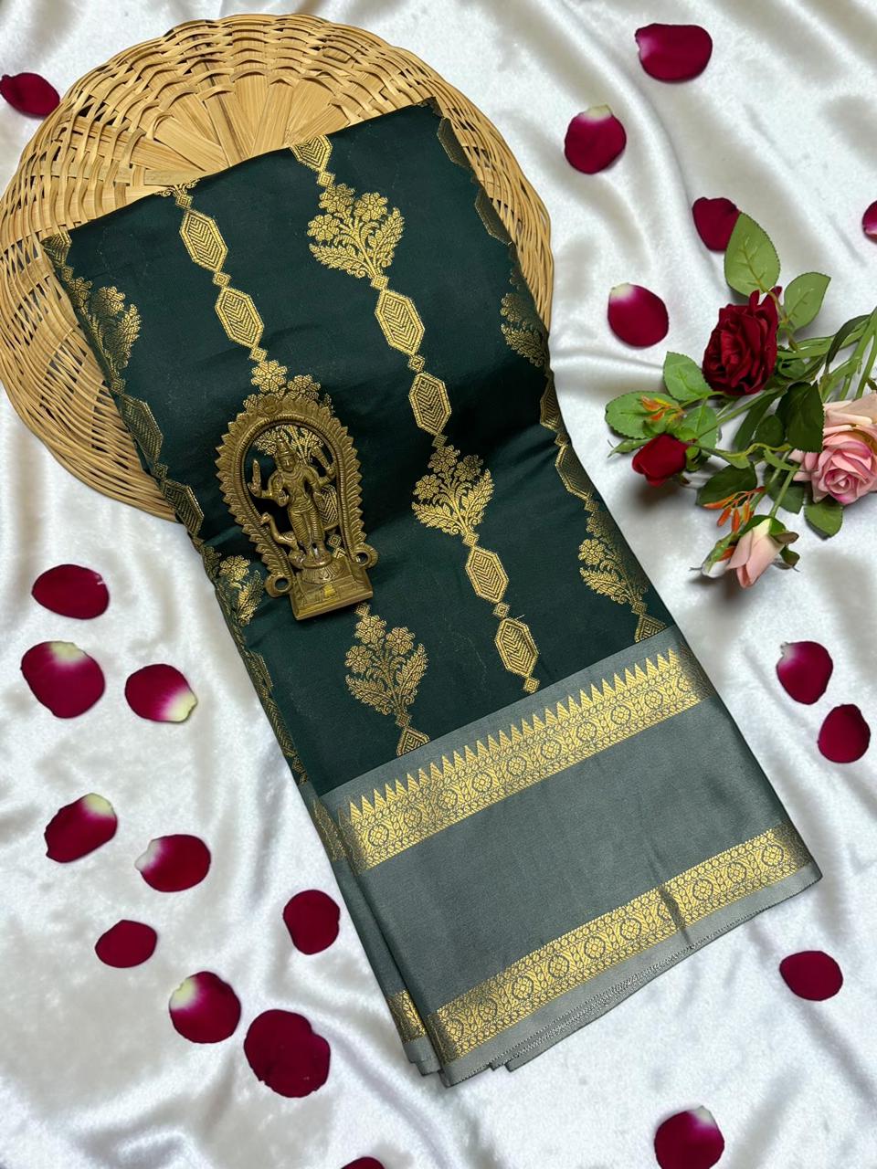 PREMIUM BANARASI COTTON SOFT SILK SAREES - Image 9